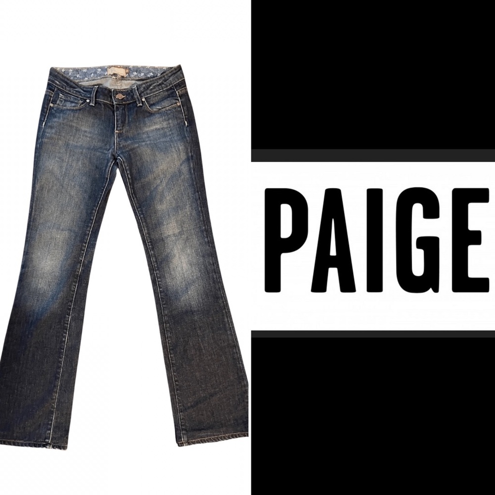 Paige “Benedict Canyon” Low Rise Bootcut Jeans